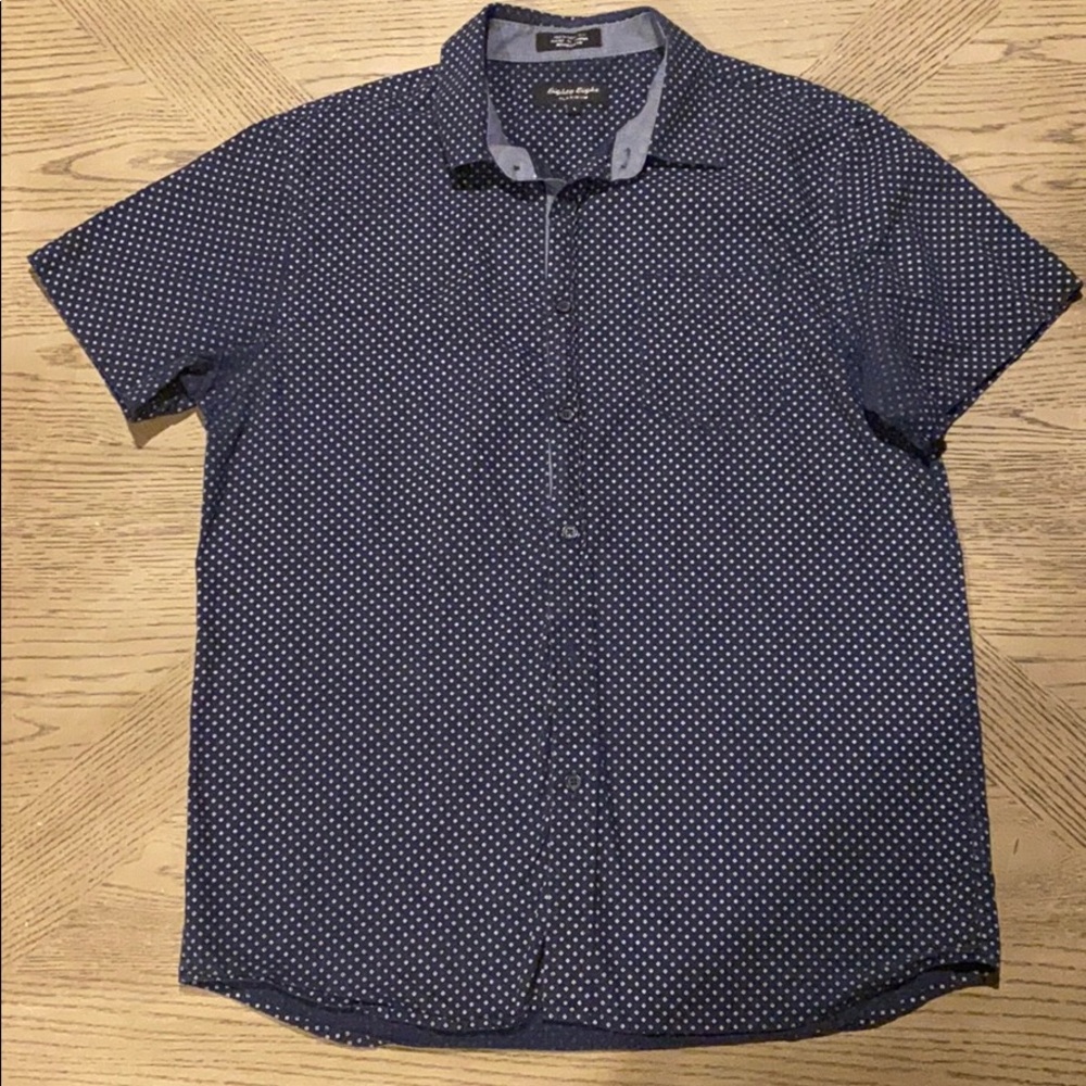 Eighty Eight Platinum Bottom Down Short Sleeve